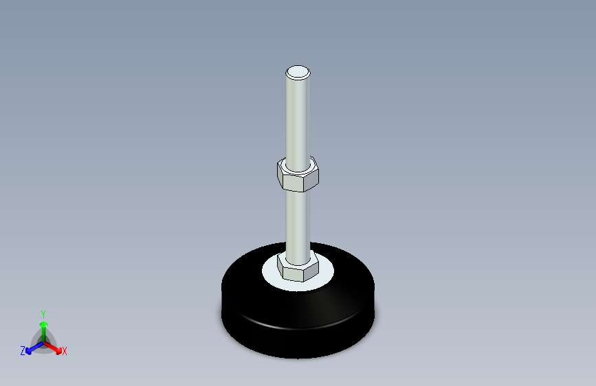 脚轮脚杯3D  WAL22-D100-M16-L150.x_t