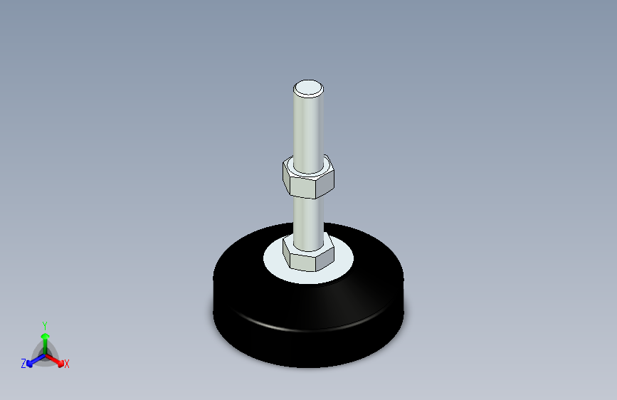 脚轮脚杯3D  WAL22-D100-M16-L100.x_t