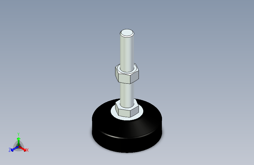 脚轮脚杯3D  WAL22-D80-M16-L100.x_t