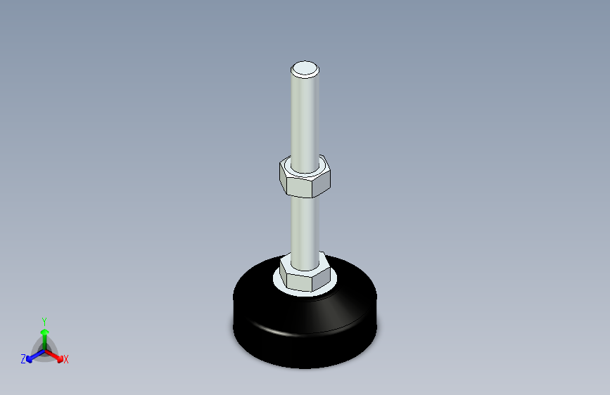 脚轮脚杯3D  WAL22-D60-M12-L100.x_t