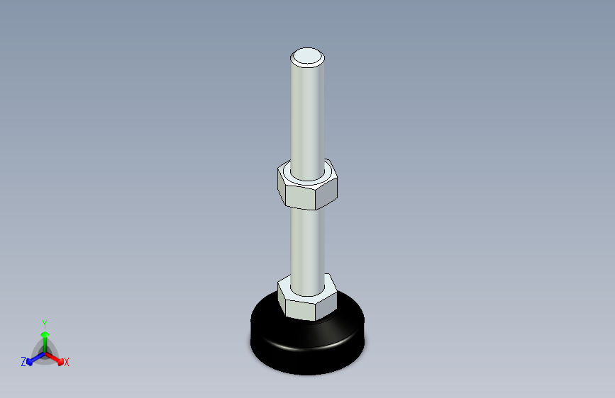 脚轮脚杯3D  WAL22-D40-M12-L100.x_t