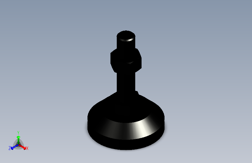 脚轮脚杯3D  WAL02-D100-M24-L100.x_t