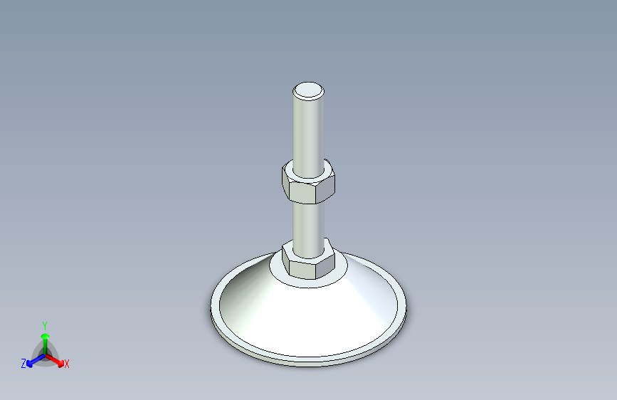 脚轮脚杯3D  WAH01-D100-M16-L100.x_t