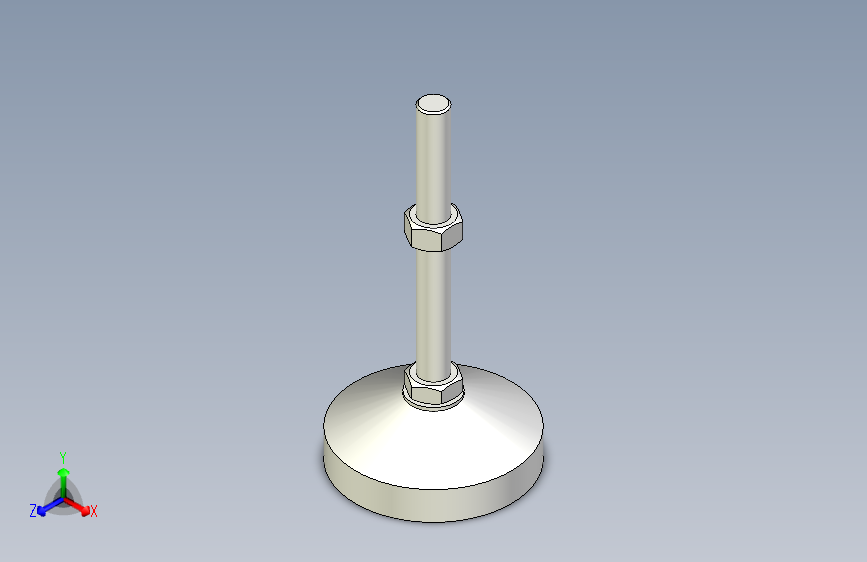 脚轮脚杯3D  WAD51-D100-M16-L150.x_t