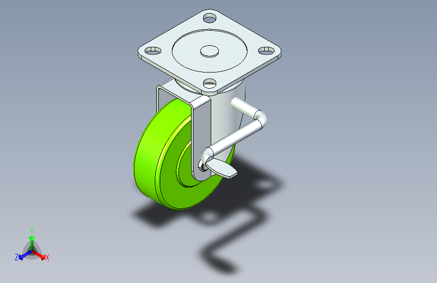 脚轮脚杯3D  CLC02-D100-UC.x_t