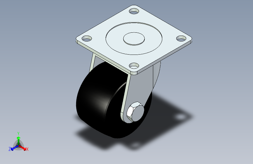 脚轮脚杯3D  CFQ01-D75-NM.x_t