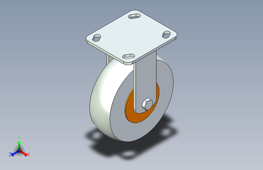 脚轮脚杯3D  CEM01-D150-U.x_t