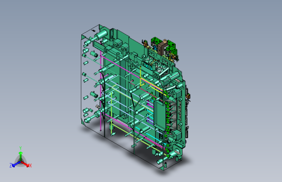 福特汽车中控屏外框塑胶产品模具图--1271024--100