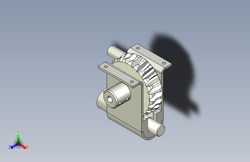带手柄的涡轮蜗杆系统减速比1比30