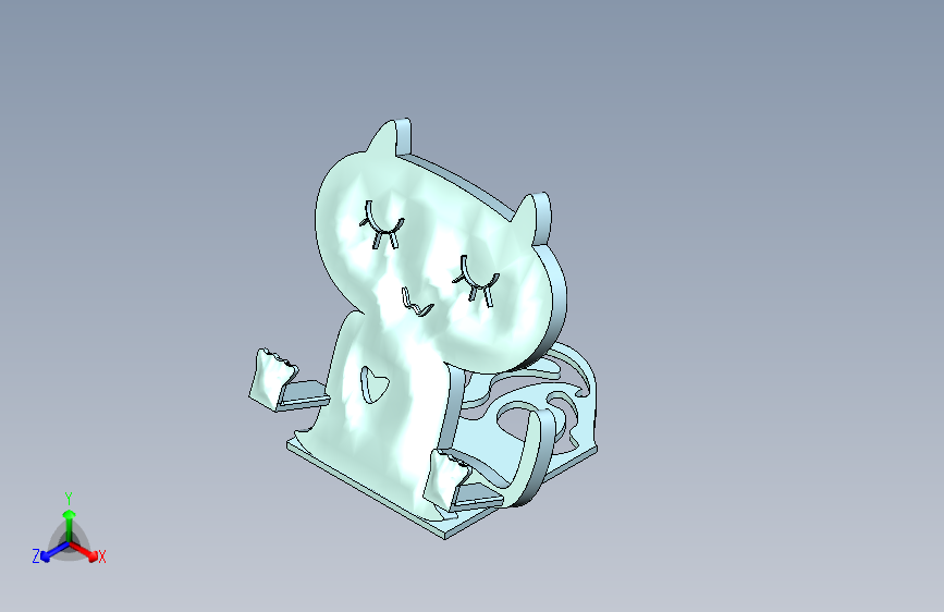 卡通猫创意手机支架