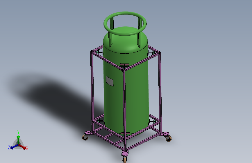 气罐固定推车架