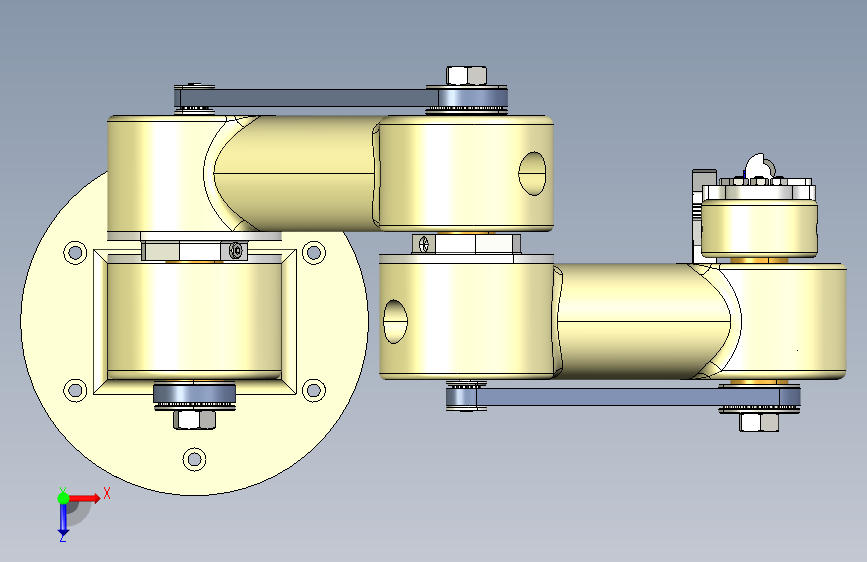 Small Scara机械臂 俯视图