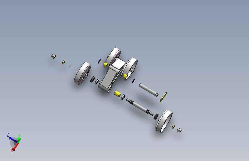 5吨载重履带车承重轮单元组装