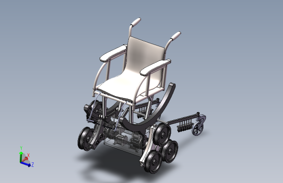 电动助力式爬楼梯轮椅