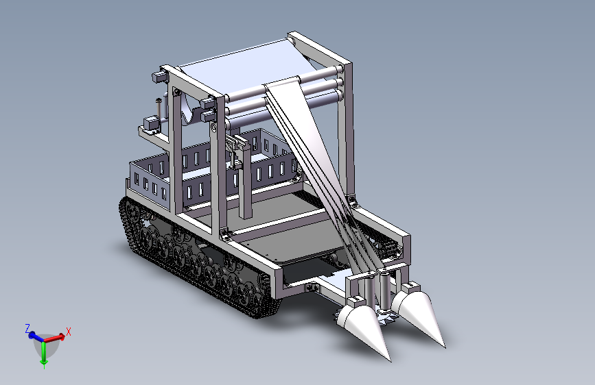 履带自行走韭菜收割打捆机