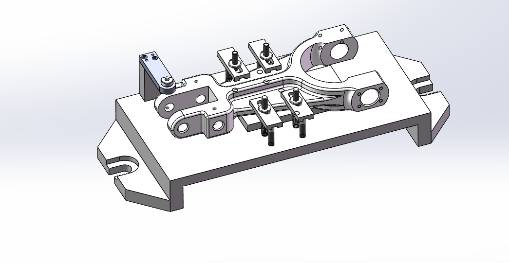 往复杠杆钻6孔夹具设计