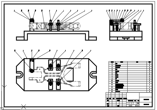 往复杠杆钻6孔夹具设计