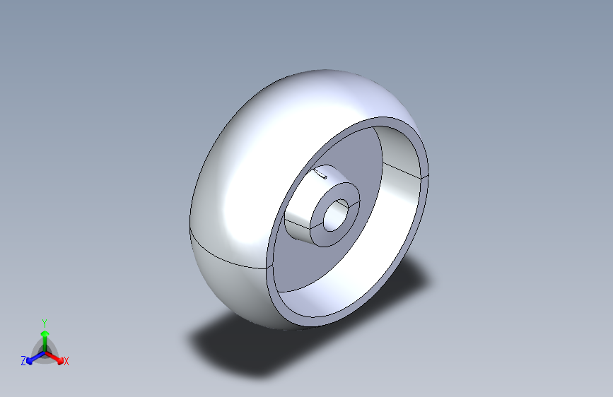 塑料轮，（外径=124.00毫米，内径=16.25毫米，厚度=52.80毫米）