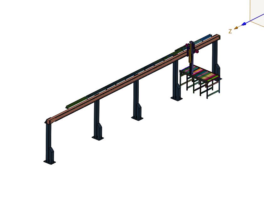 多点位并行抓放机械手系统