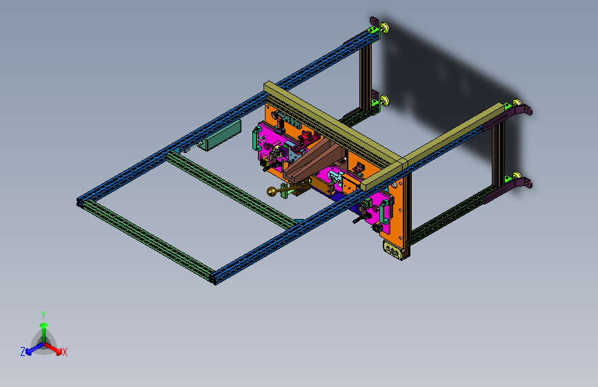 汽车天窗的框架组装操作台