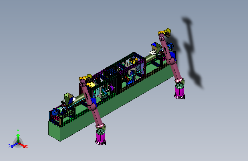 同轴双模双向高效注塑机