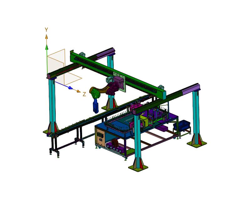 小件产品集装喷涂装置