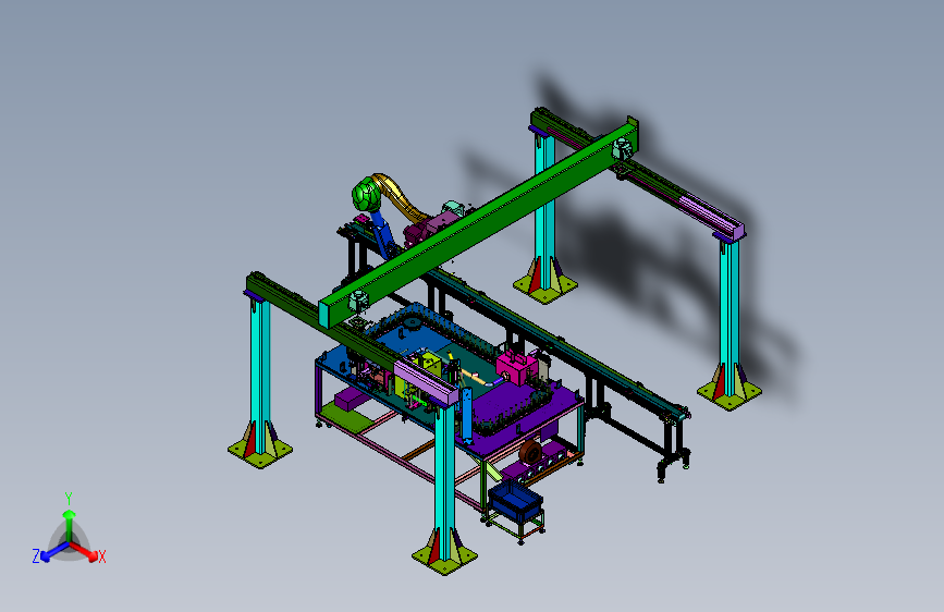 小件产品集装喷涂装置