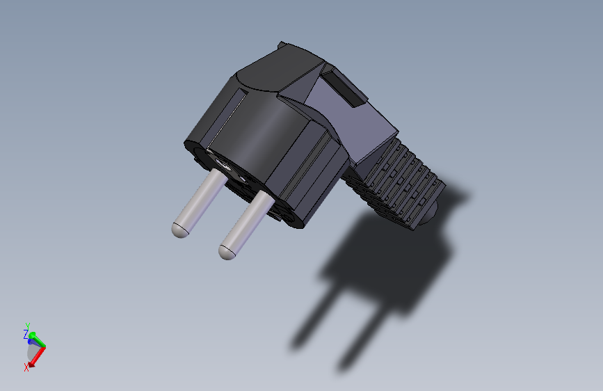 双孔插头3D模型