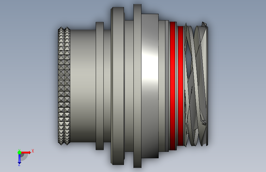 LEMO连接器PEX.LM.368.XLCT 俯视图
