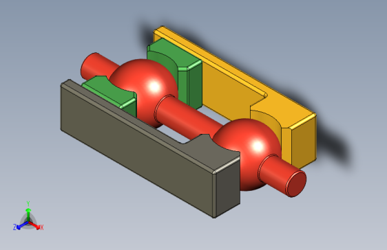 带中间滑动件的双运动关节
