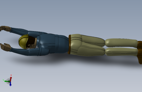 工作中的男人举手姿势人体模型