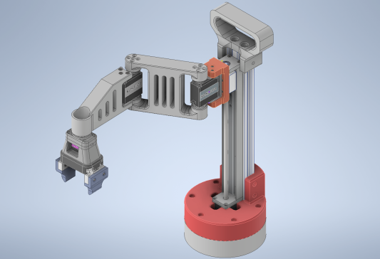 小型Scara机器人v3机械臂带夹爪