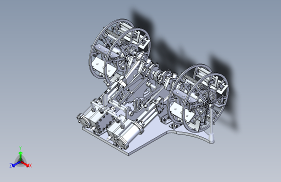 双缸明轮蒸汽机