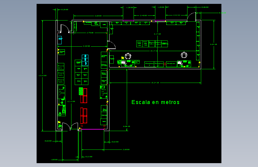 工具架室的AutoCAD布局