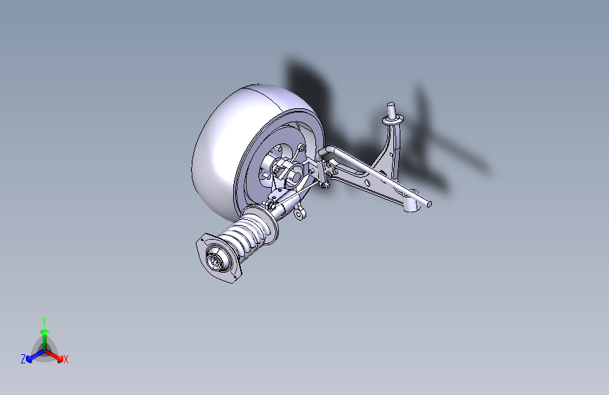 大众高尔夫轿车前麦弗逊式悬架设计-含三维