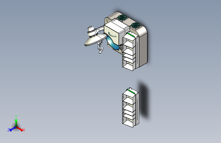 家庭家用自动炒菜机图纸三维设计solidworks建模