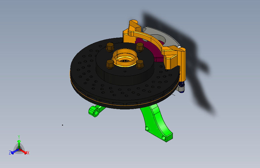 帕萨特B5钳盘式制动器结构设计[三维PROE模型