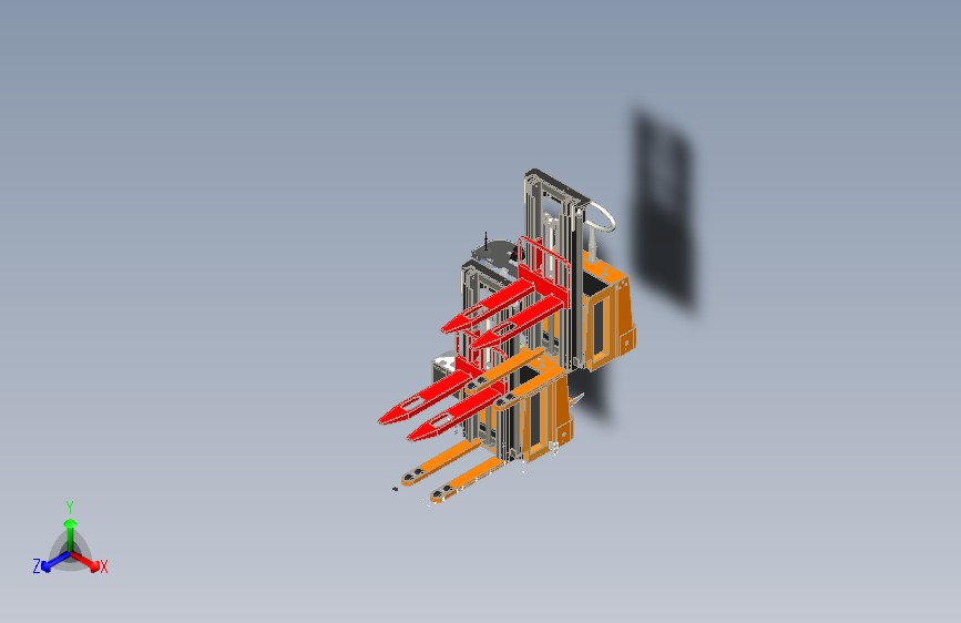 激光叉车AGV三维SW