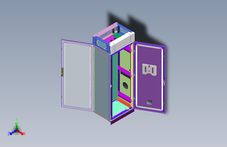 威图柜sw(1)机柜体总装图