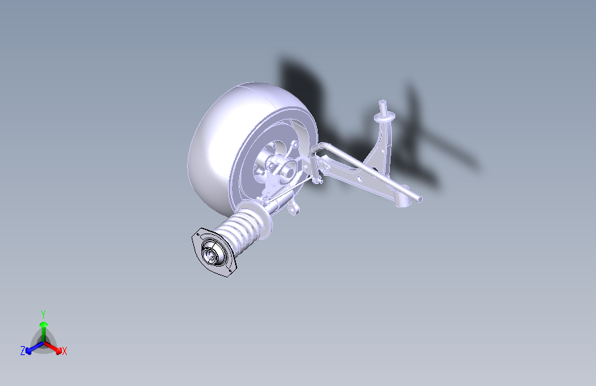 大众高尔夫轿车前麦弗逊式悬架设计-含三维