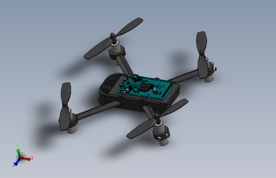 四翼无人机装配