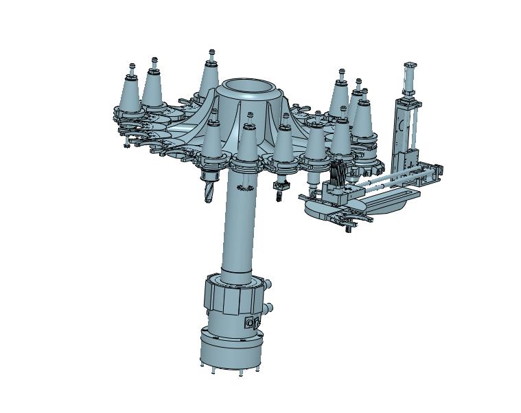 带机械手的推出式换刀装置刀盘数控机床刀架