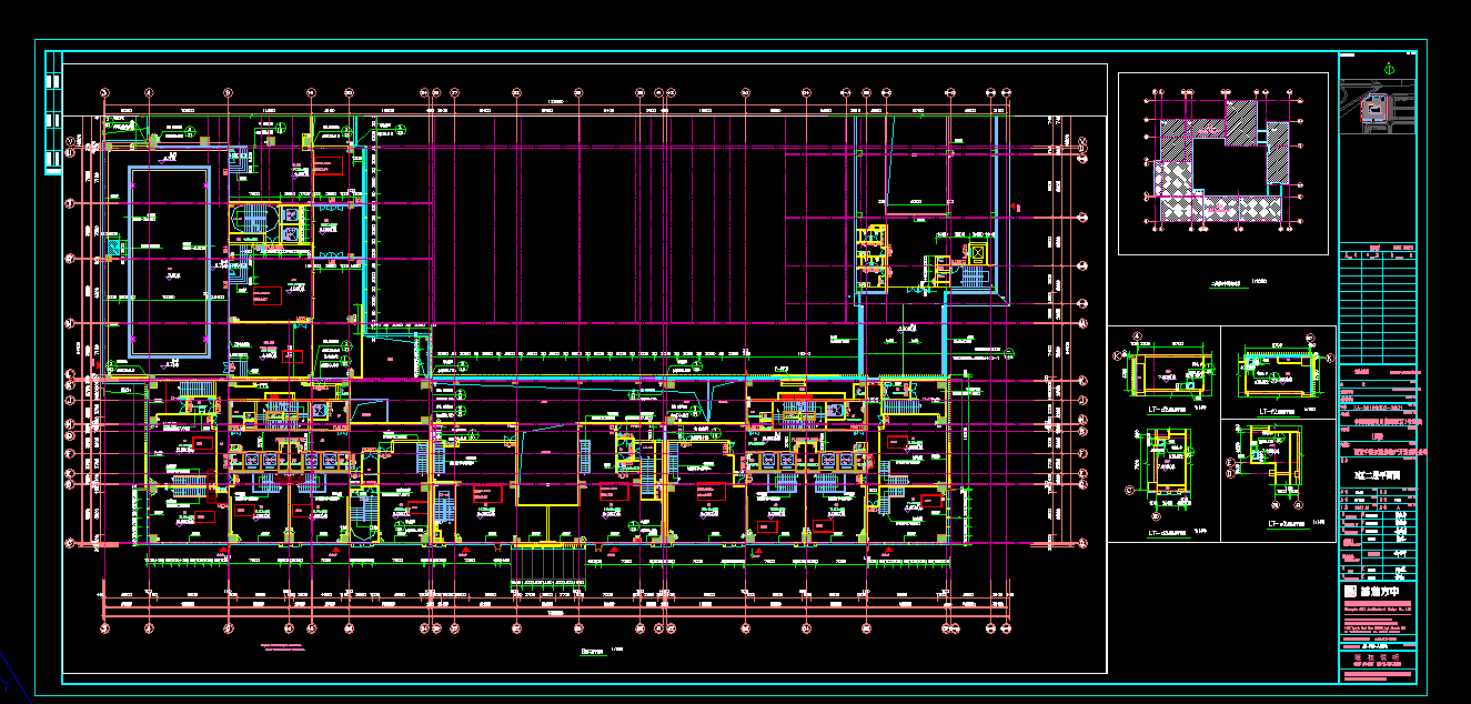 广场大楼A、B区二层平面图