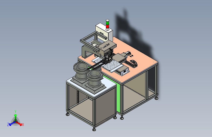 985元件双振动盘凸轮机构自动包装机