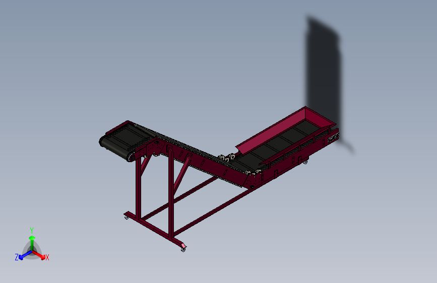 大倾角提升机模型