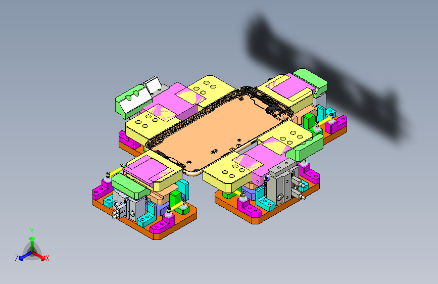 iPhone手机中心定位夹具