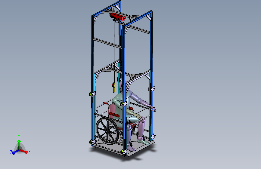 家用轮椅升降平台结构 IGS格式