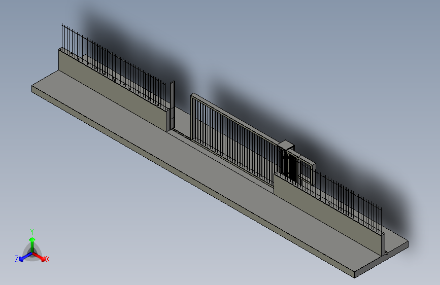 带滑动门的金属外墙
