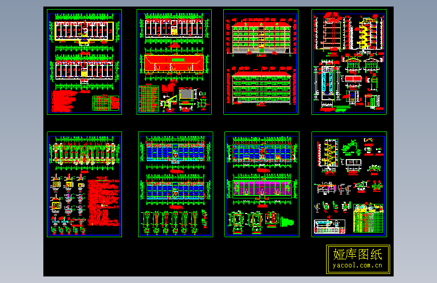 6层学生宿舍CAD设计图纸