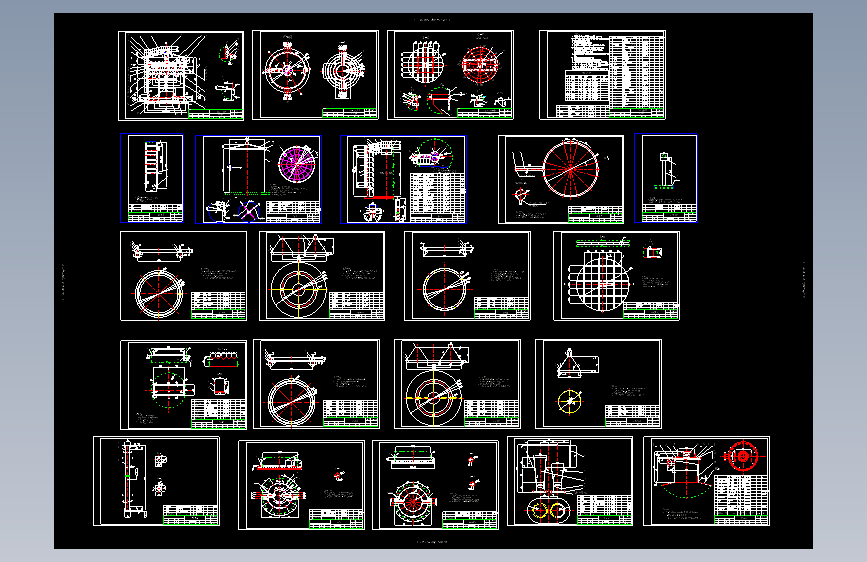 钢结构EGSB厌氧反应器详细加工CAD图